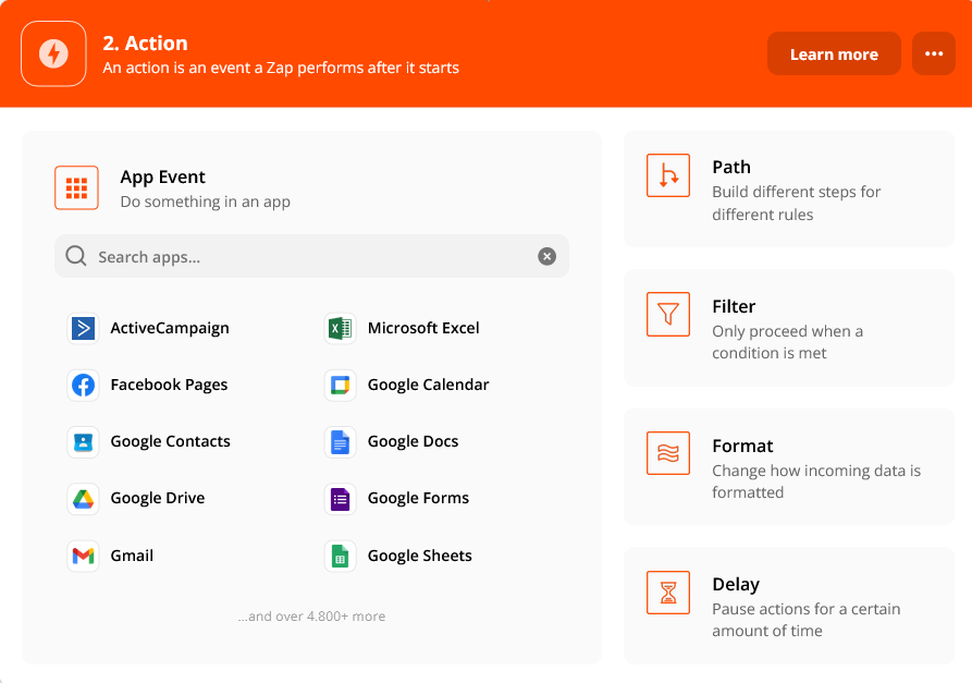 Action in Zapier